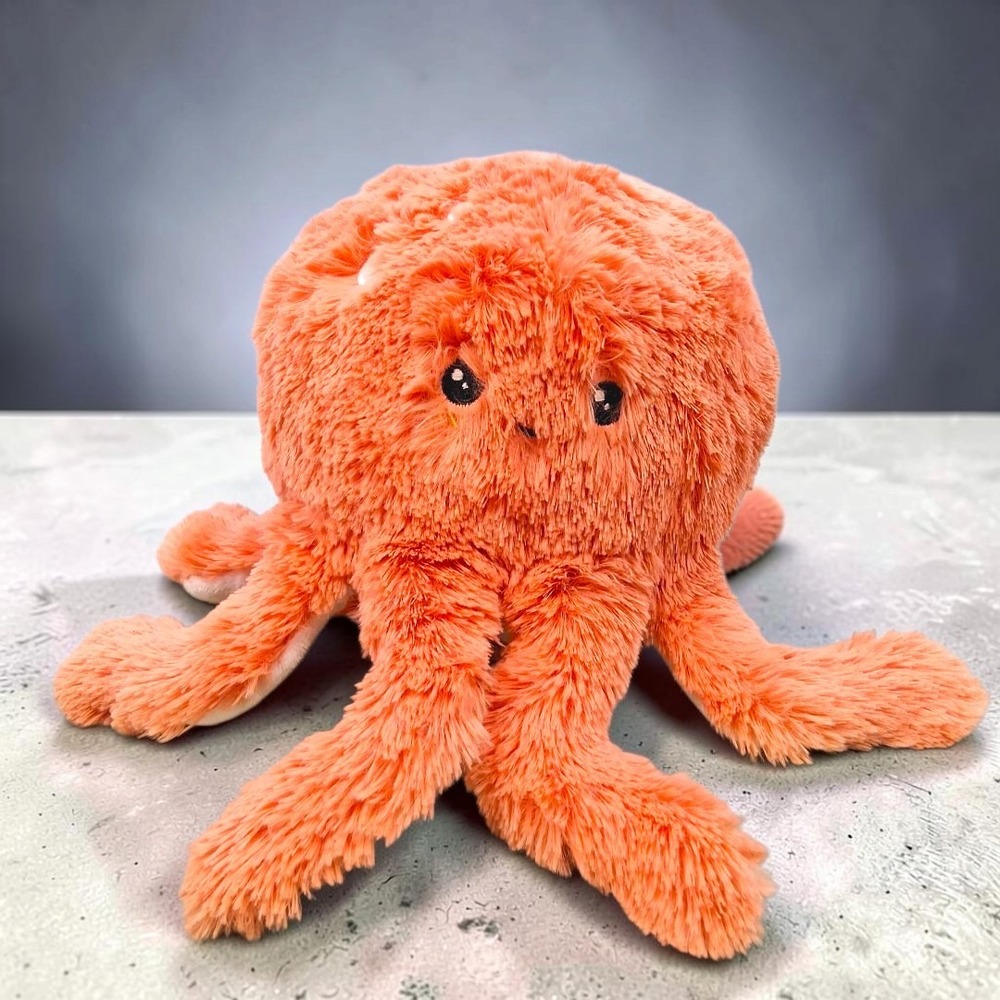Squishable Orange Octopus Plush Stuffed Animal Toy 2022 Shaggy Soft Sea Creature